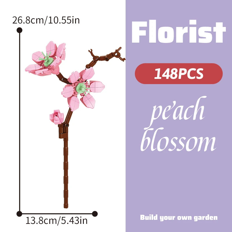 Children's puzzle small particle patchwork wooden flower simulation wooden flower patchwork home decoration model (copy) (copy) (copy)