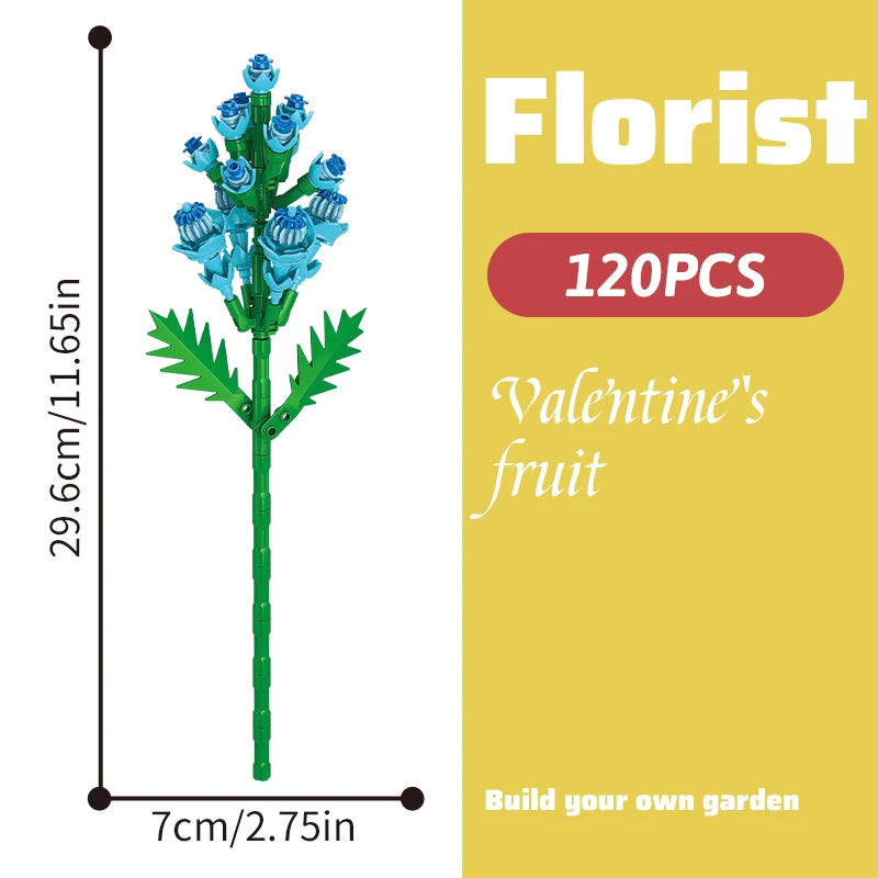 Romantic Eternal Block Flower Bundle Children's Assembly Puzzle Toys Nature Flower Bundle Girl Gifts Festival Gift Toys 