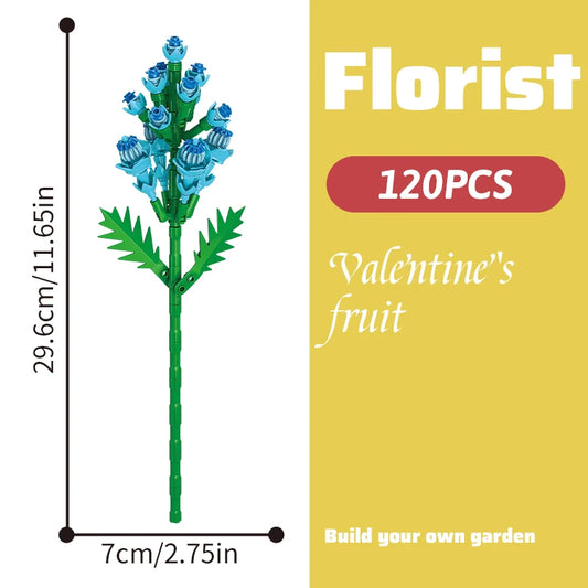 Romantic Eternal Block Flower Bundle Children's Assembly Puzzle Toys Nature Flower Bundle Girl Gifts Festival Gift Toys 